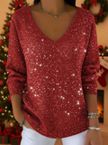 Adele | Festive Jumper with V-Neck